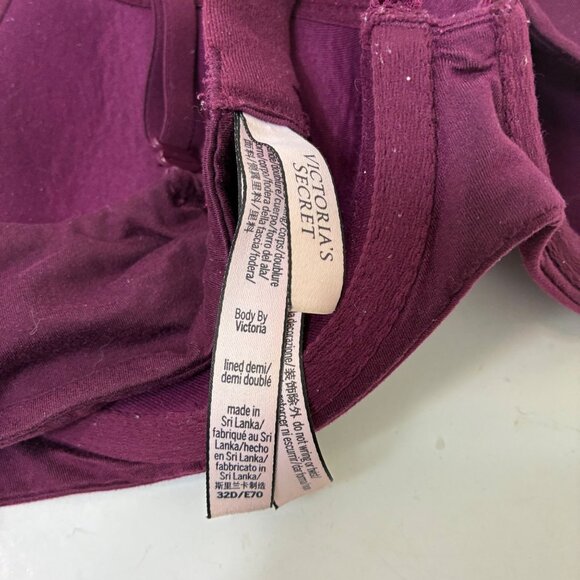 Victoria’s Secret Burgundy Lined Demi Size 32D - Picture 7 of 8